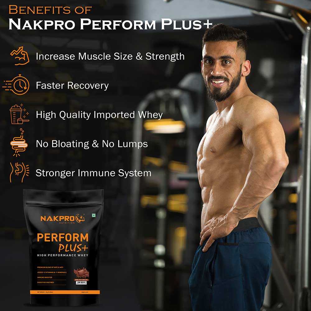 7 - Nakpro Perform Plus+ High Performance Whey,  2.2 lb  Double Rich Chocolate (Pack of 2) 