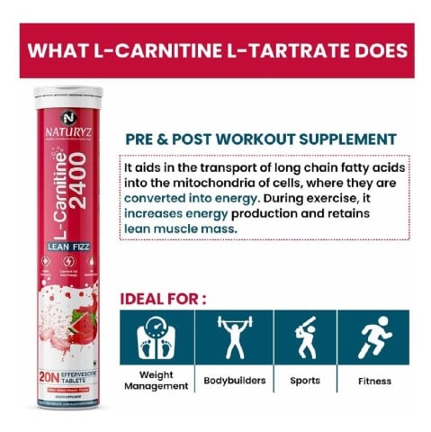 L-Carnitine 2400mg Effervescent at Best Price in India |  https://www.healthkart.com/