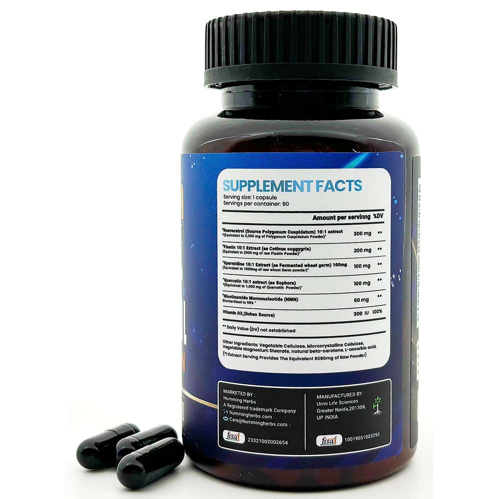 2 - Humming Herbs Resveratrol nmn + Quercetin,  90 capsules 