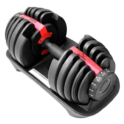 1 - SLOVIC Adjustable Dumbbell Set for Home Gym,  Black (Set of 2)  2.5 kg 