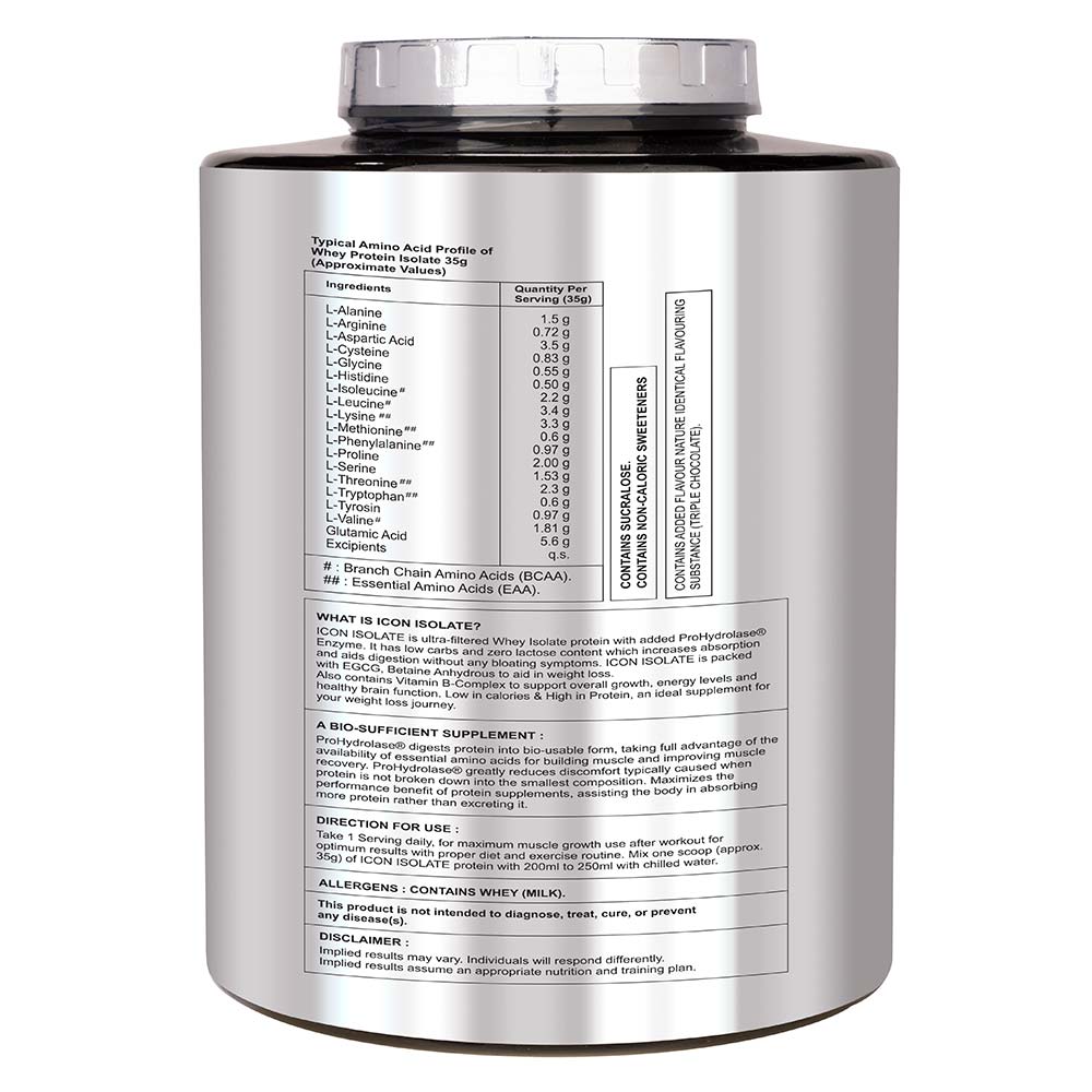3 - Divine Nutrition Icon Isolate,  4.4 lb  Triple Chocolate 