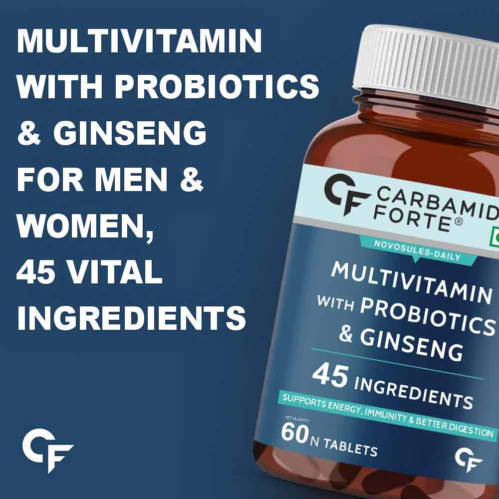 5 - Carbamide Forte Multivitamin with Probiotics & Ginseng 45 Ingredients,  180 tablet(s)  Unflavoured 