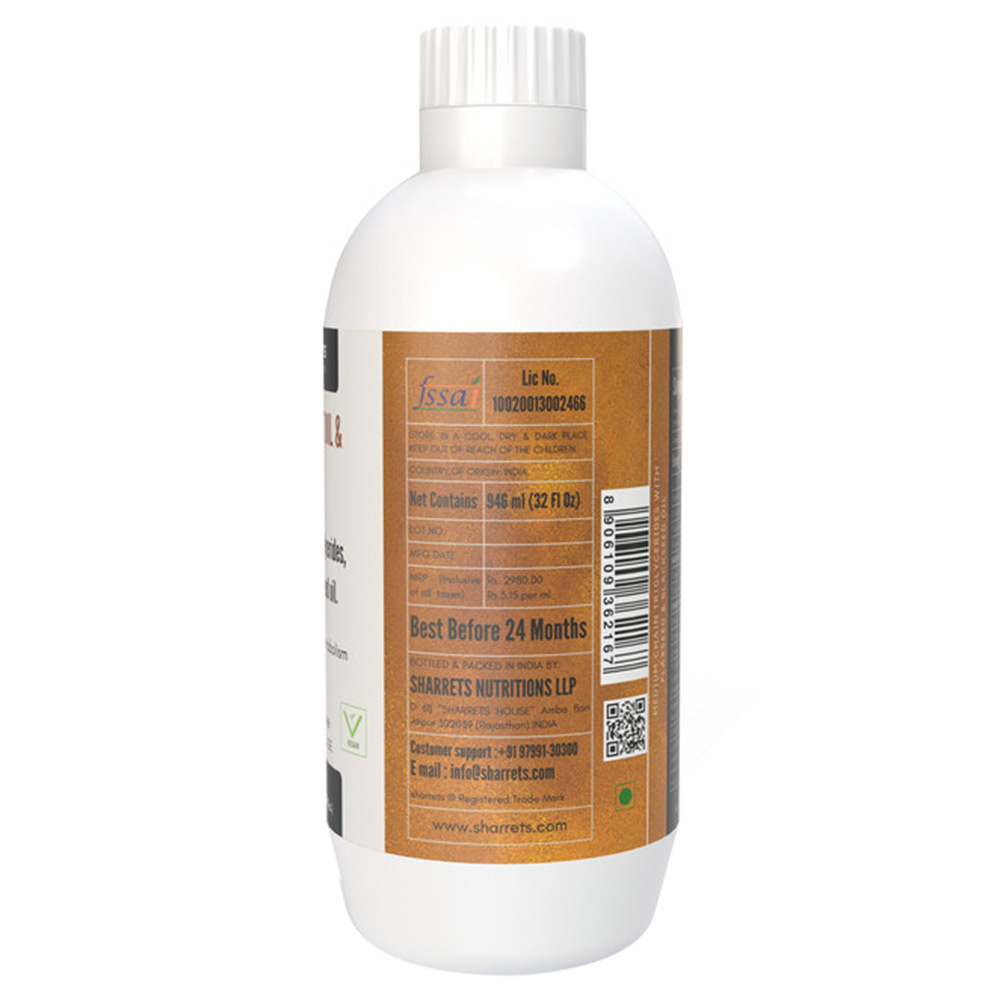3 - Sharrets Coconut MCT Oil & Omega 3,6,9,  946 ml 
