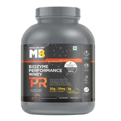 2 - MuscleBlaze Biozyme Performance Whey PR OP, 4.4 lb Chocolate Fudge