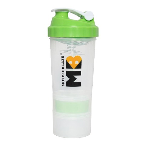 MuscleBlaze Hulk Shaker,  Green White  500 ml 
