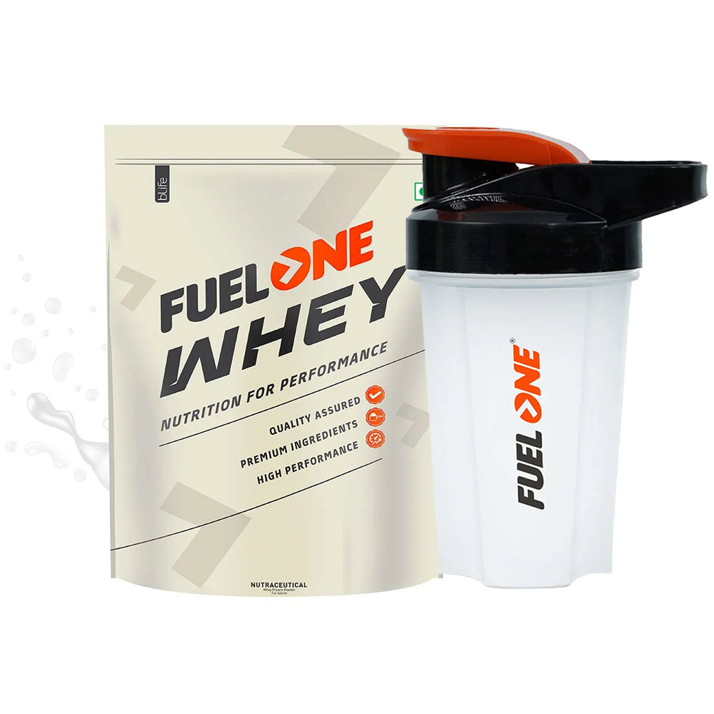 Fuel One Whey Protein 1 kg Unflavoured & Shaker Combo