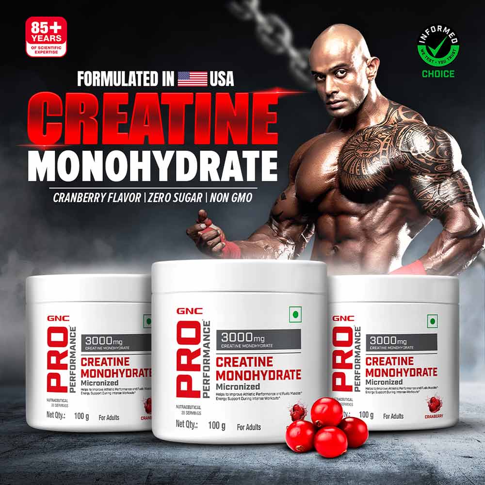 1 - GNC Pro Performance Creatine Monohydrate,  Cranberry  0.22 lb 