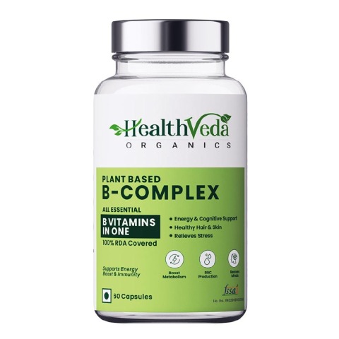 1 - Health Veda Organics Plant Based B-Complex,  60 veggie capsule(s)  Unflavoured 