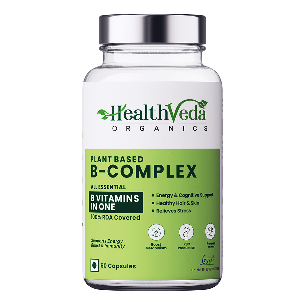 1 - Health Veda Organics Plant Based B-Complex,  60 veggie capsule(s)  Unflavoured 