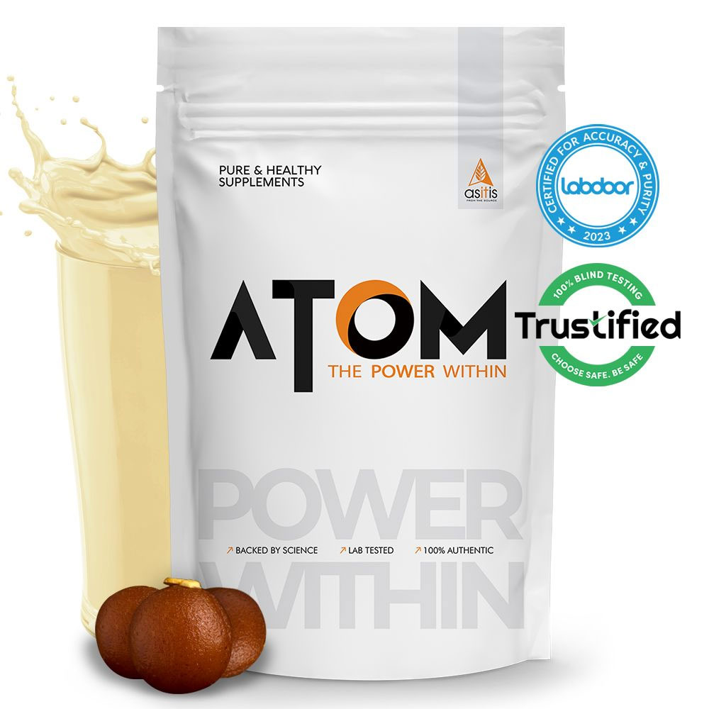 1 - AS-IT-IS Nutrition ATOM Whey Protein with Enzymes,  2.2 lb  Royal Gulab Jamun 