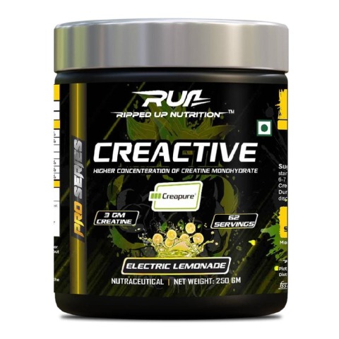 1 - Ripped Up Nutrition Creactive - Creapure Creatine Monohydrate,  Electric Lemonade  0.55 lb 