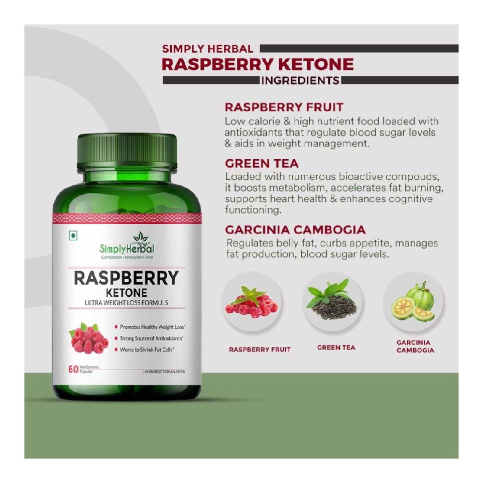 Simply Herbal Raspberry Ketones, 60 capsules