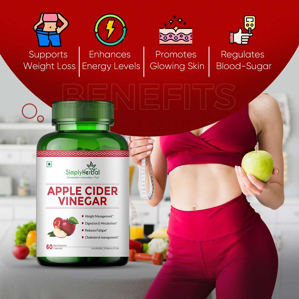 3 - Simply Herbal Apple Cider Vinegar,  90 capsules  Unflavoured 