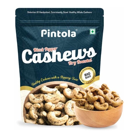 2 - Pintola Dry Roasted Cashews, Black Pepper 100 g