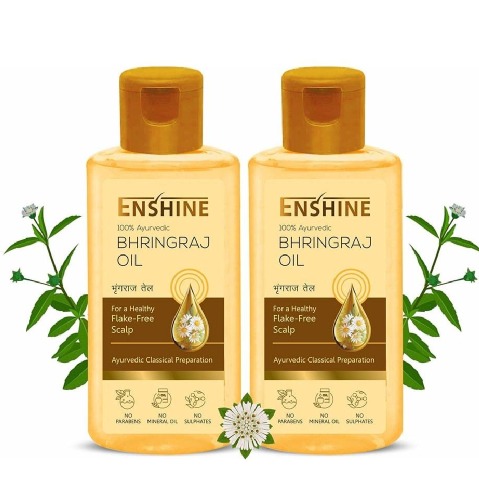 1 - Enshine Bhringraj Hair Oil,  60 ml  for Healthy Flake-Free Scalp (Pack of 2) 