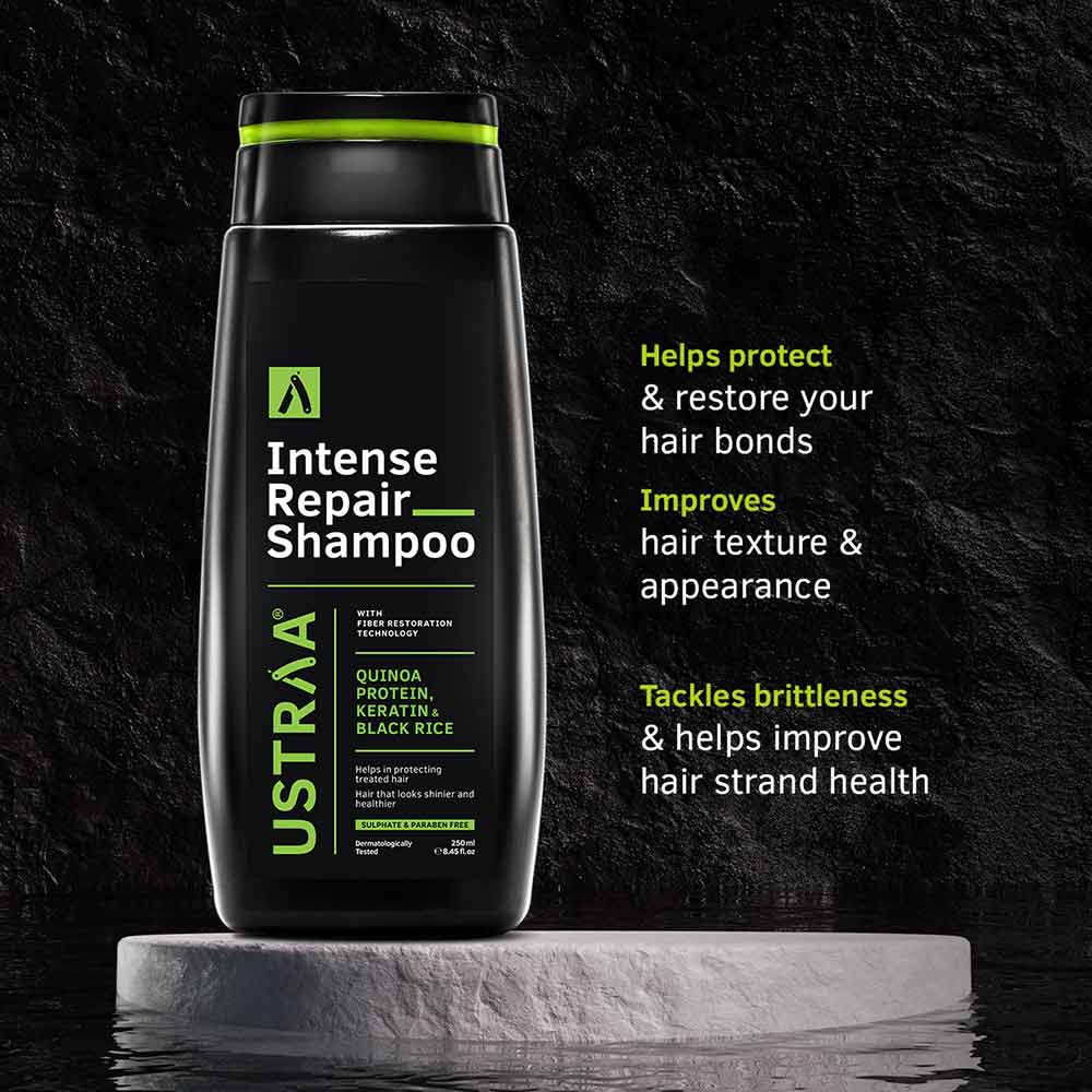2 - Ustraa Intense Repair Shampoo,  250 ml  with Keratin & Black Rice 