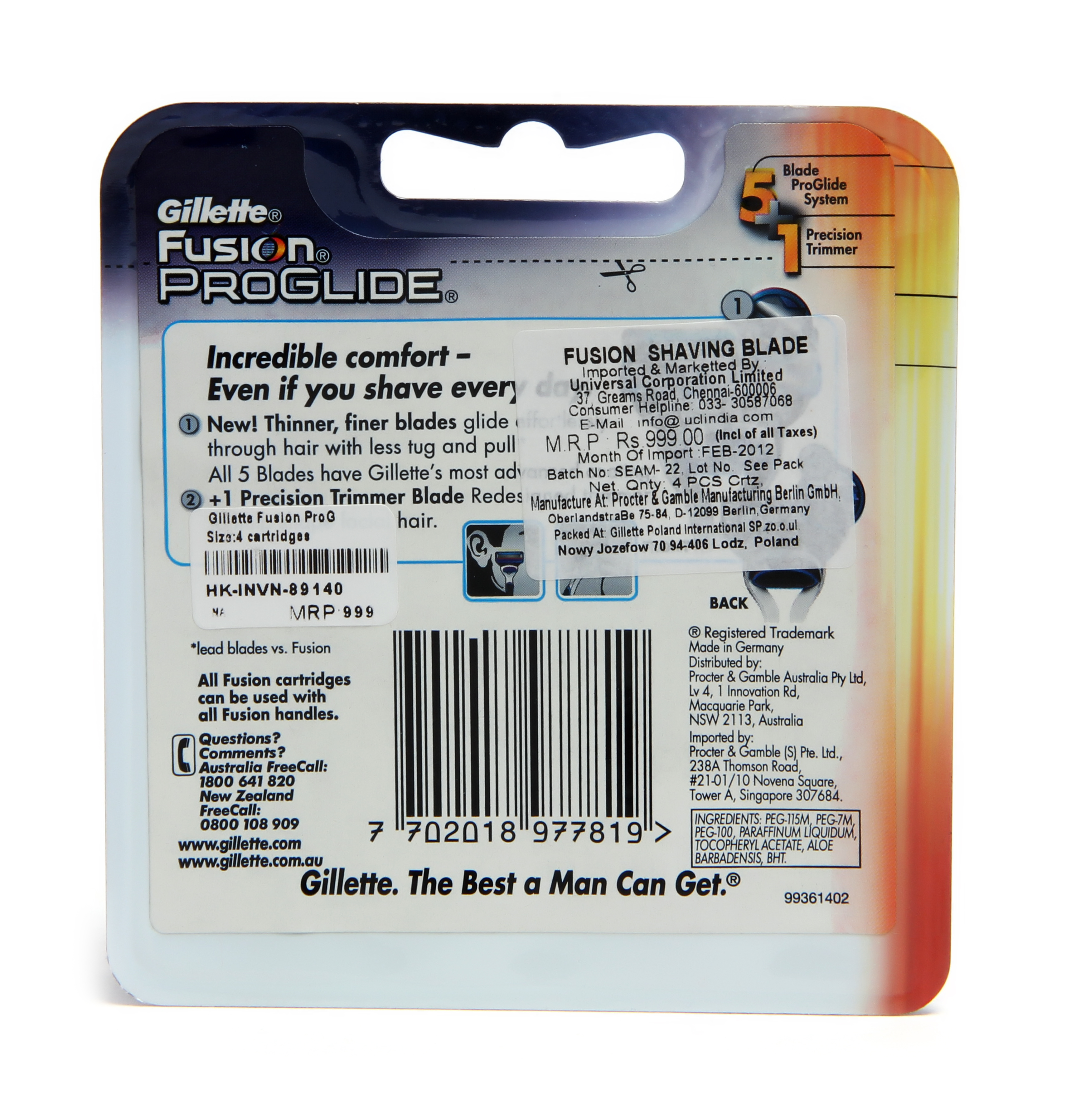 Gillette Fusion ProGlide Cartridges
