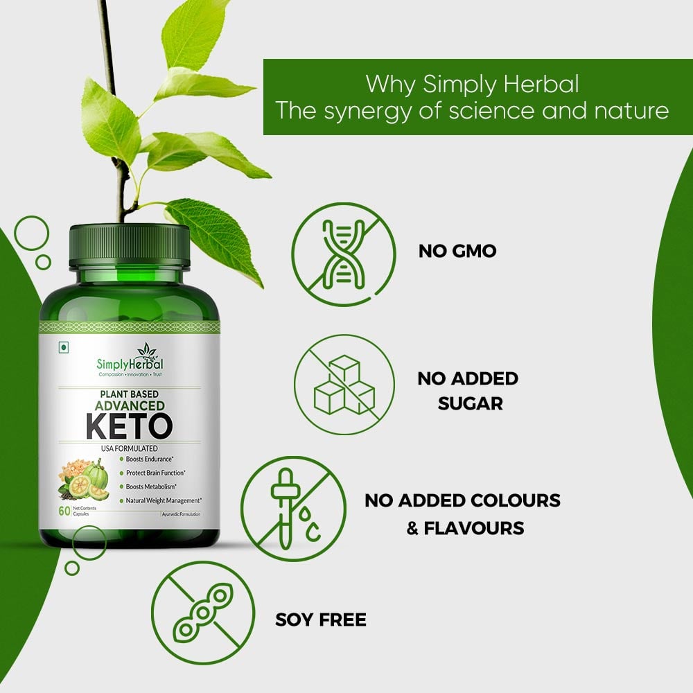 5 - Simply Herbal Advance KETO 1000mg (Pack of 2),  60 capsules 