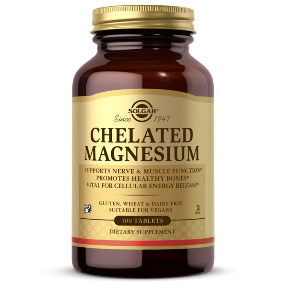 1 - Solgar Chelated Magnesium,  Unflavoured  100 tablet(s) 