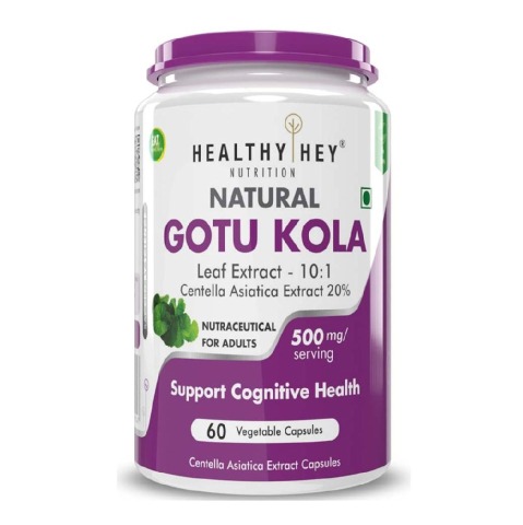 1 - HealthyHey Nutrition Natural Gotu Kola Leaf Extract, 60 veggie capsule(s)