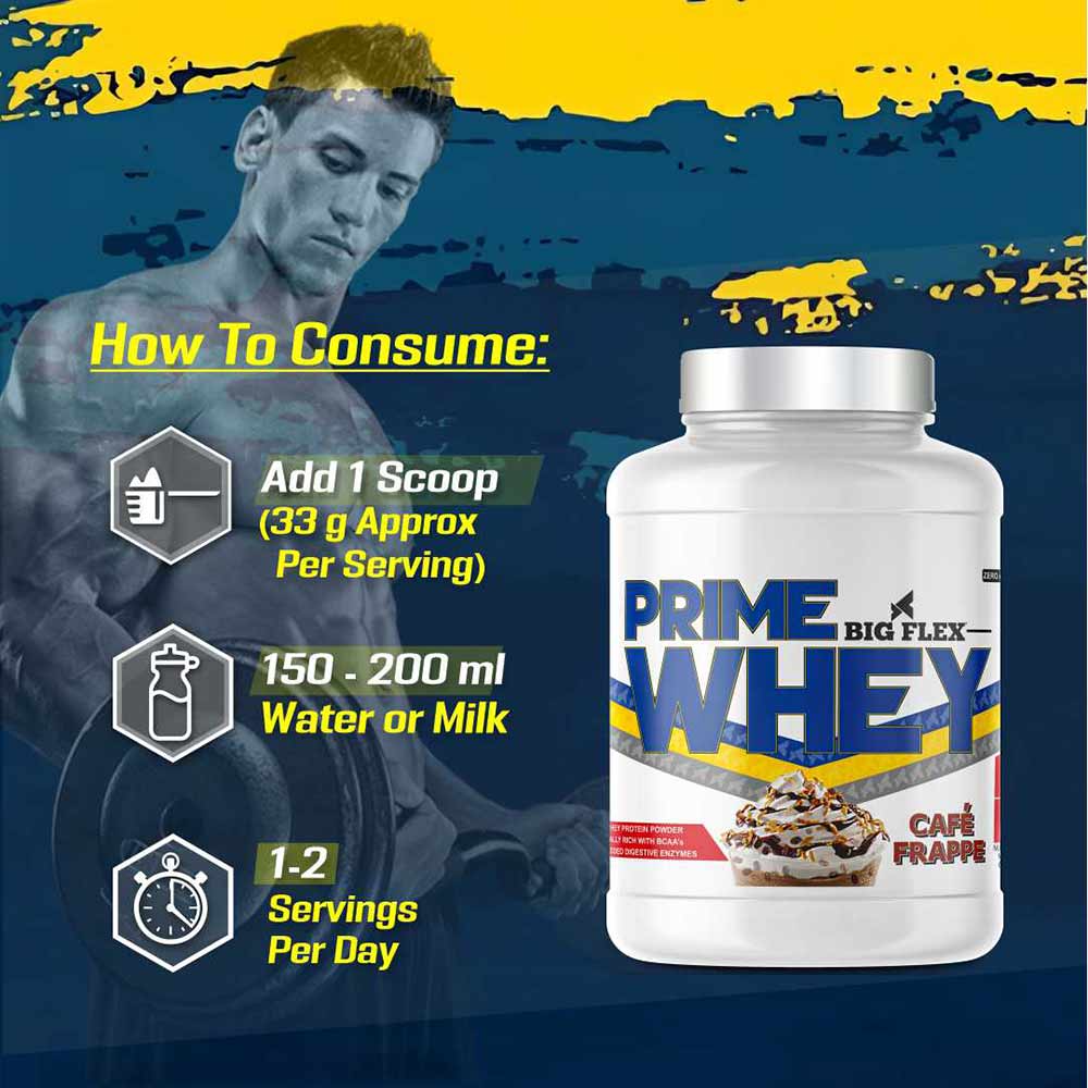 4 - Big Flex Prime Whey Protein,  2.2 lb  Cafe Frappe 