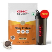 GNC Select Whey Protein- 2.2 lb Cookies & Cream (with Shaker)