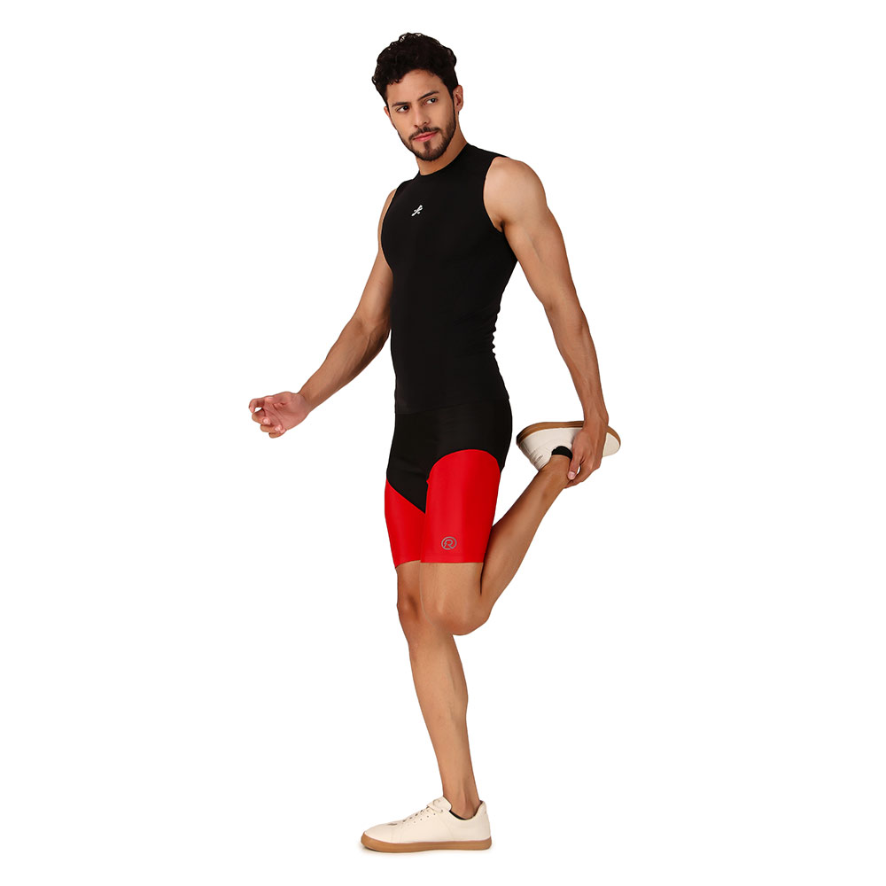 11 - Redesign Nylon Compression Cut Sleeve Tshirt,  Black  Large 