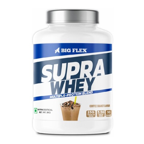 1 - Big Flex Supra Whey Multi-Blend Protein,  4.4 lb  Coffee Shake 