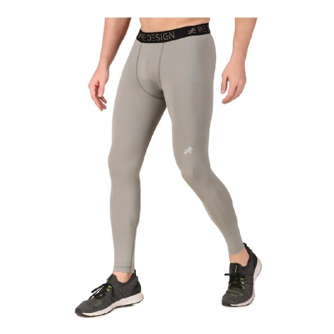 1 - Redesign Nylon Compression Pant,  Light Grey  Medium 