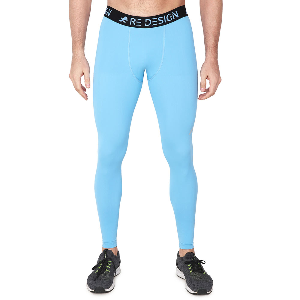3 - Redesign Nylon Compression Pant,  Aqua Blue  Large 
