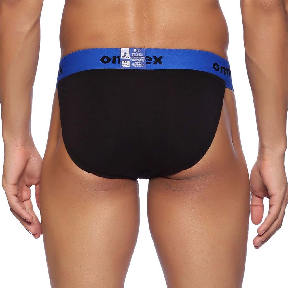 4 - Omtex Rio Supporter Back Covered for Men,  XS  Blue 