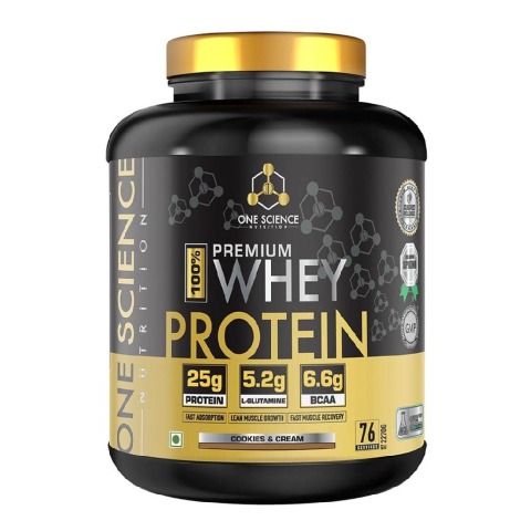 1 - One Science Premium Whey Protein,  5 lb  Cookies & Cream 