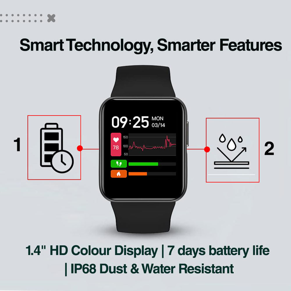 3 - GOQii Smart Vital Lite SpO2,  Black 