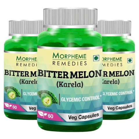 Morpheme Remedies Bitter Melon (500 mg) Pack of 3,  60 capsules 