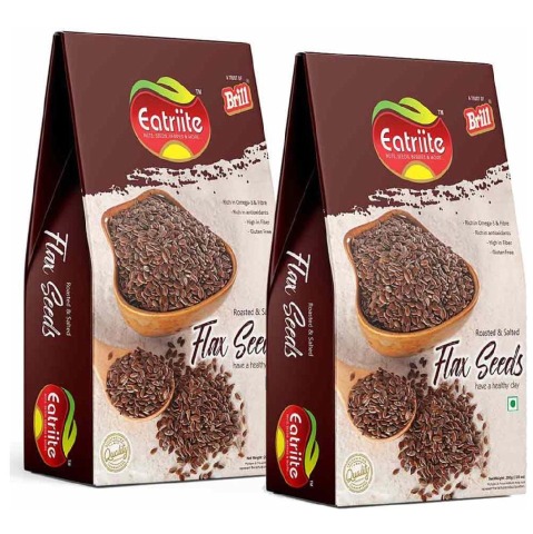 1 - Eatriite Roasted & Salted Flax Seeds,  Unflavoured (Pack of 2)  200 g 