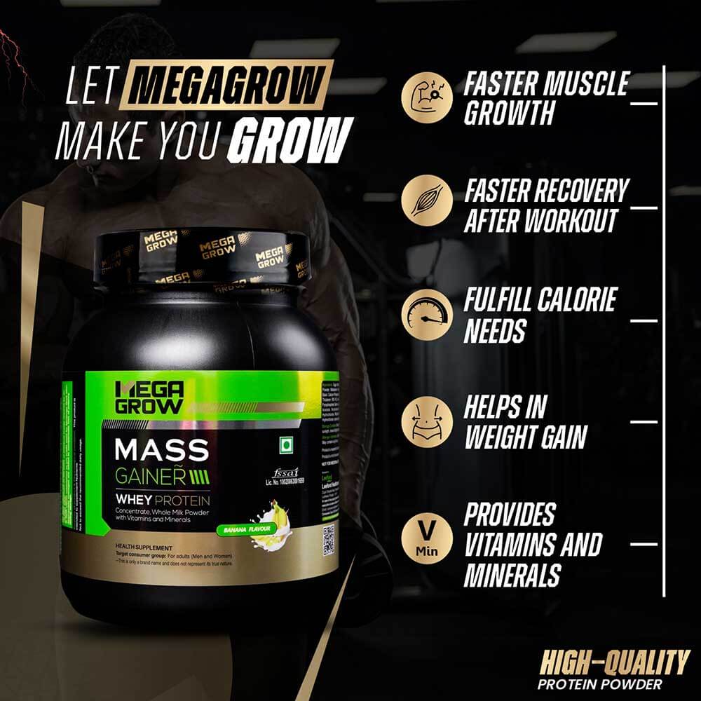 6 - Megagrow Mass Gainer,  2.2 lb  Banana 