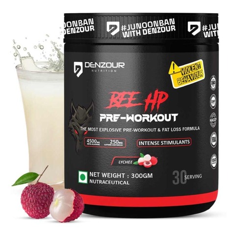 1 - Denzour Nutrition Bee Hp Pre-Workout,  0.66 lb  Lychee 