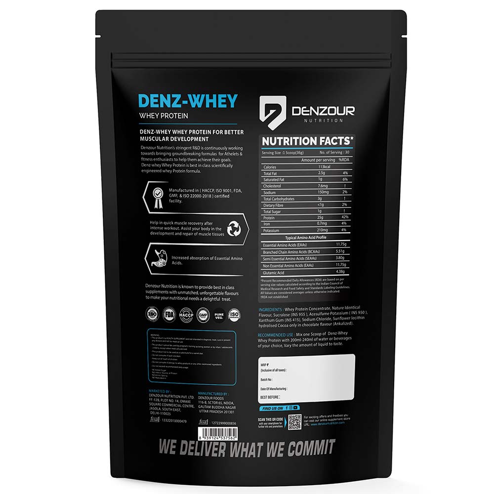 2 - Denzour Nutrition Denz-Whey Protein,  2.38 lb  French Vanilla 
