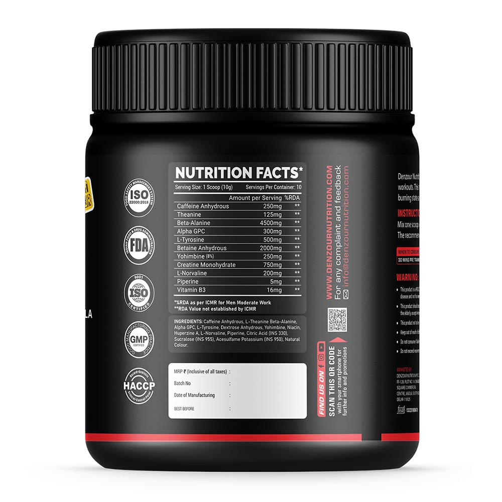 2 - Denzour Nutrition Bee Hp Pre-Workout,  0.22 lb  Watermelon 