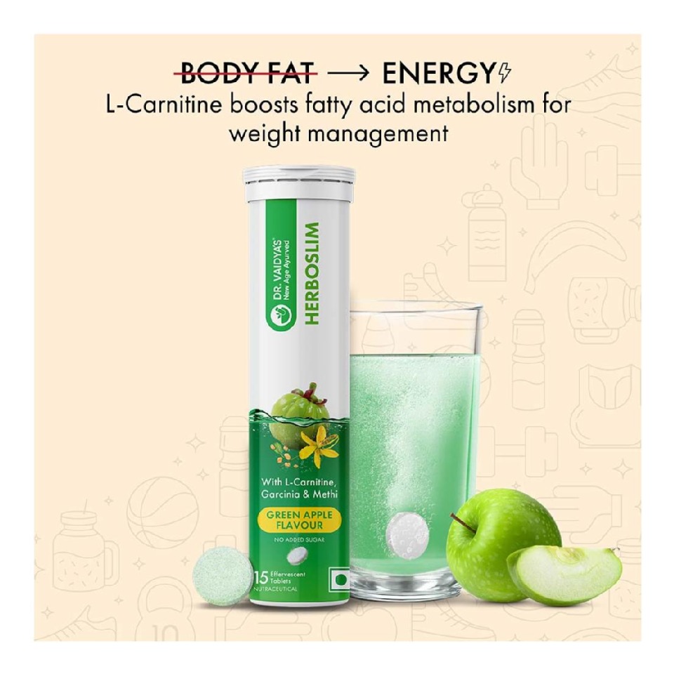Herboslim Effervescent Green Apple at Best Price in India |  https://www.healthkart.com/
