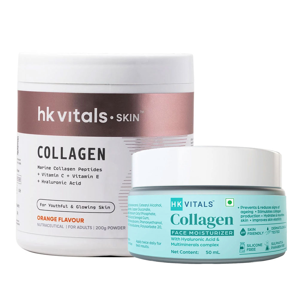 HK Vitals Collagen Face Moisturizer & Skin Radiance Collagen Combo