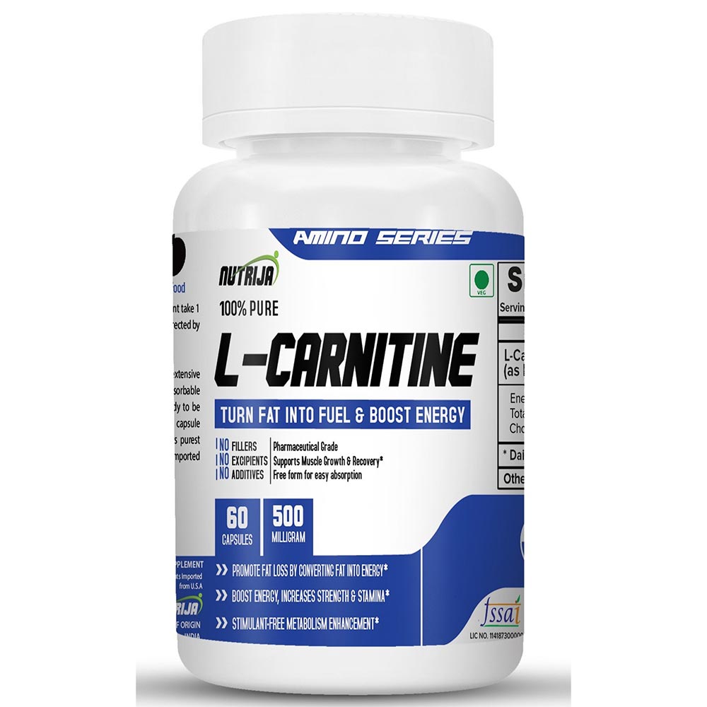 1 - NutriJa L-Carnitine,  60 capsules  Unflavoured (Pack of 2) 
