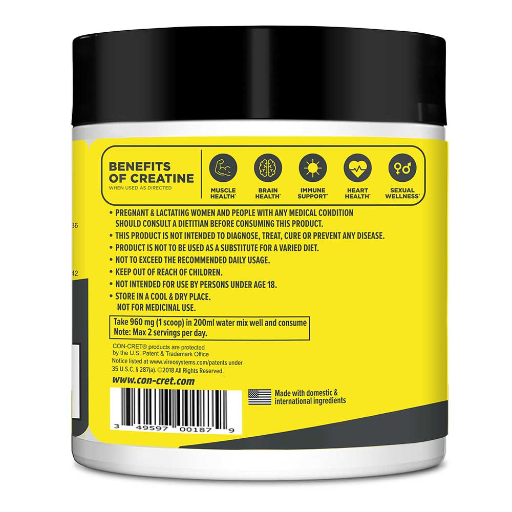 2 - CON-CRET Creatine,  Raspberry  0.127 lb 
