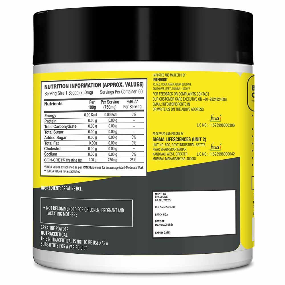 3 - CON-CRET Creatine,  Unflavoured  0.099 lb 
