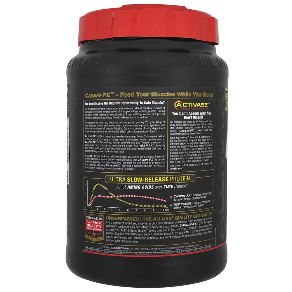 description - Allmax Casein FX,  2 lb  Vanilla 