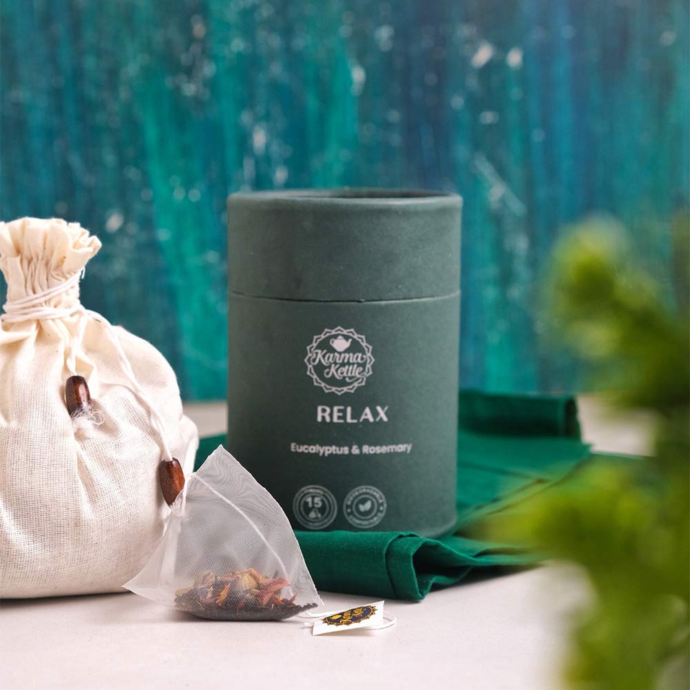 6 - Karma Kettle Relax Eucalyptus & Rosemary Tea,  Natural  15 Tea Bag(s) 