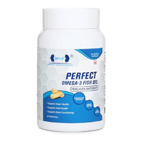 1 - Muscle & Strength Perfect Omega 3 Fish Oil,  90 softgels 