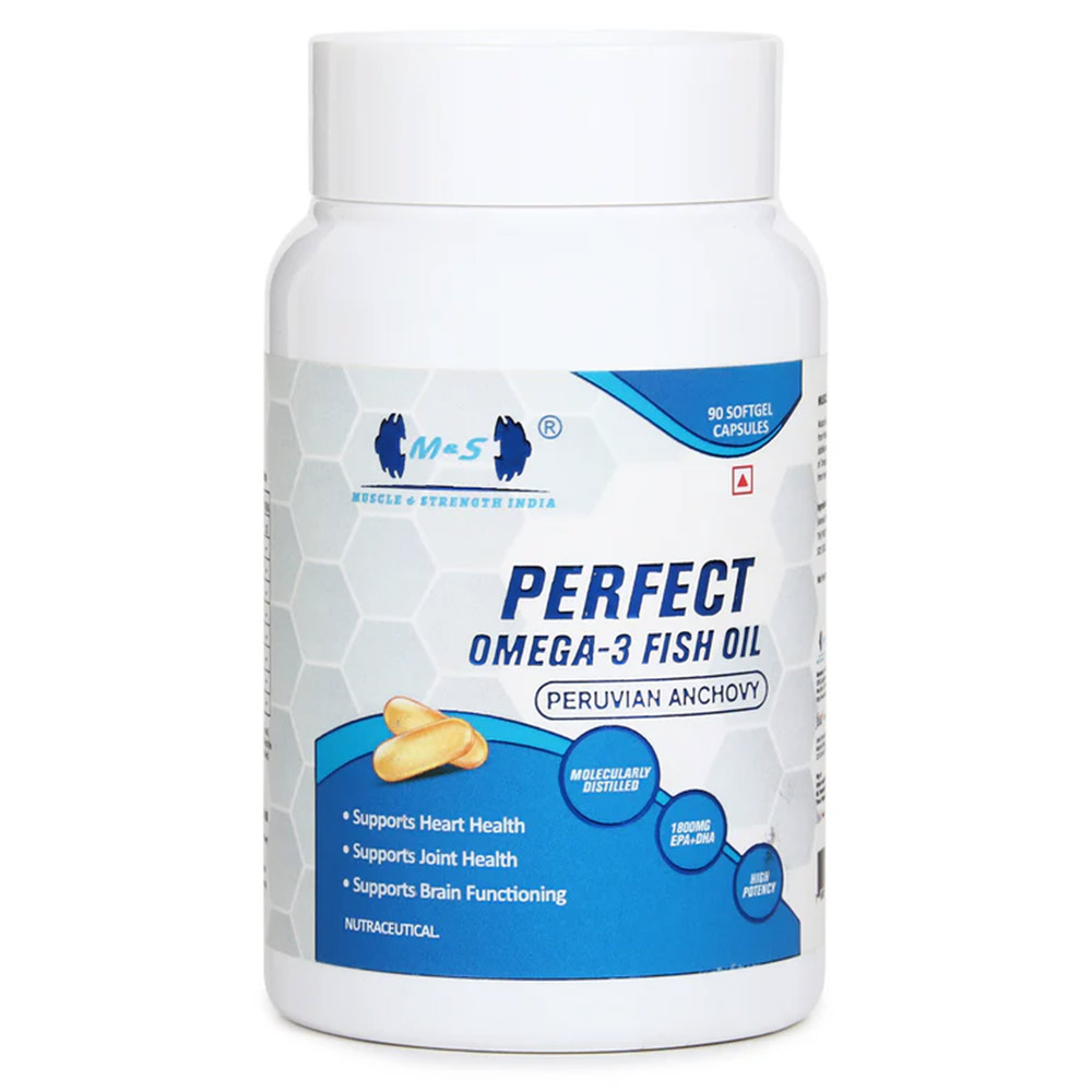1 - Muscle & Strength Perfect Omega 3 Fish Oil,  90 softgels 