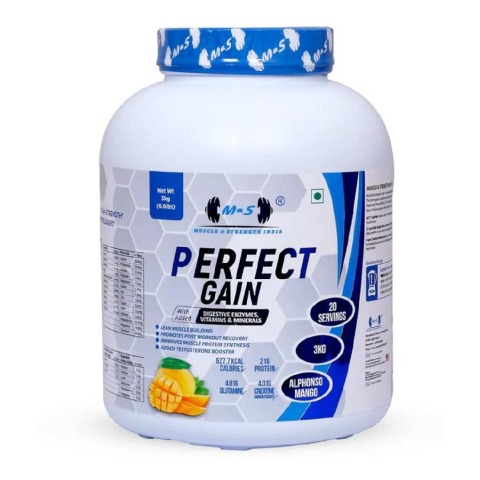 1 - Muscle & Strength Perfect Gain,  6.6 lb  Alphonso Mango 