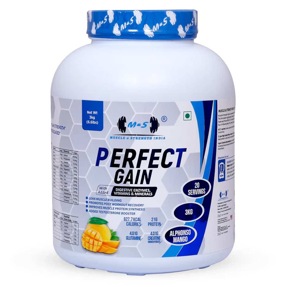 1 - Muscle & Strength Perfect Gain,  6.6 lb  Alphonso Mango 